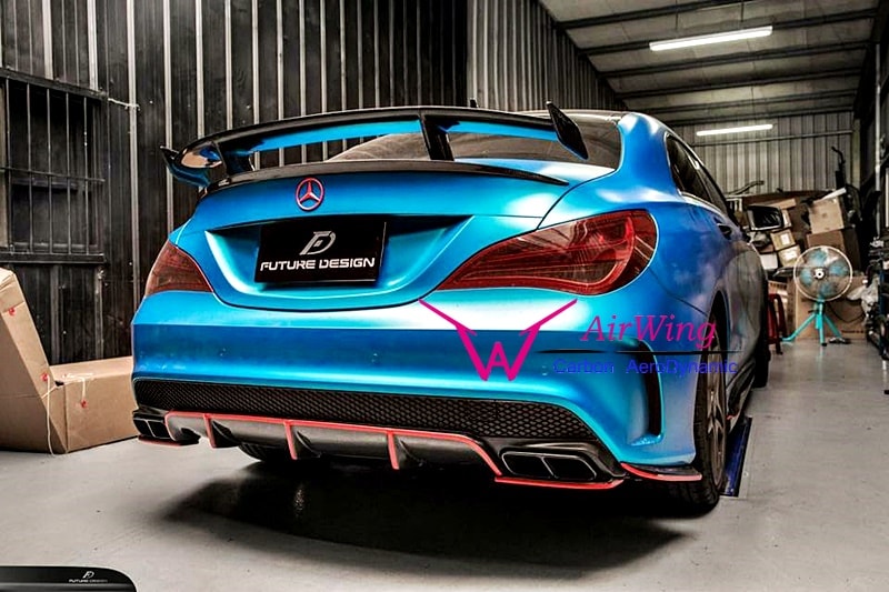 W117 CLA - Revo style Carbon Trunk Spoiler 02